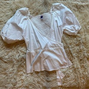 White Wrap Top